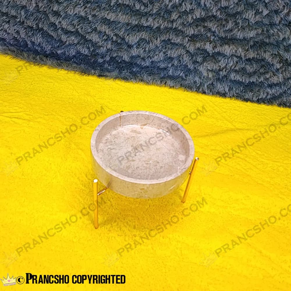 شکلات خوری بزرگ سنگی پایه میخی طلایی سنگ پارادایس نسکافهای — تصویر ۷