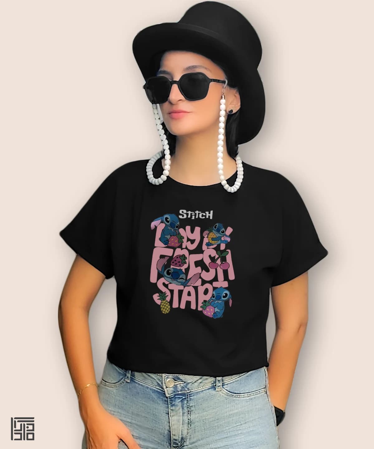 کراپ زنانه طرح استیج بامزه