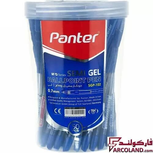 خودکار 0.7 میلی متری پنتر مدل semi gel ballpoint pen کد SGP-102 بسته 50 عددی