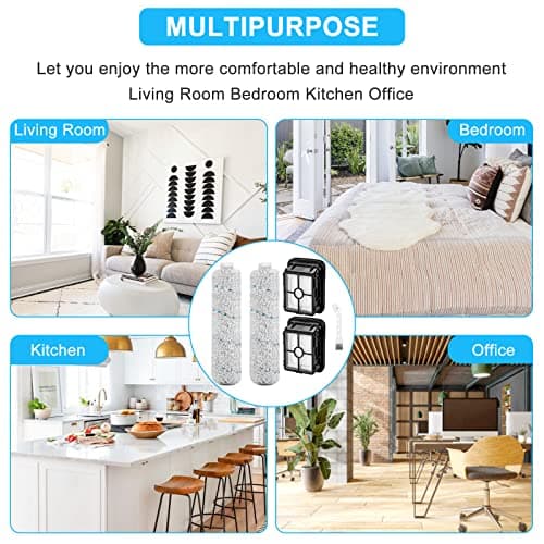 براش رول و فیلتر مناسب بیسل مدل Bissell Crosswave Cordless Max 2767E و Bissell Crosswave Hydrosteam 3527E (ارسال 10 الی 15 روز کاری) — تصویر ۸