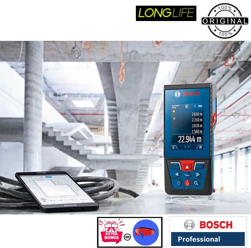 متر لیزری بوش مدل GLM 150-27 C Professional برد 150 متر به همراه سه پایه — تصویر ۸