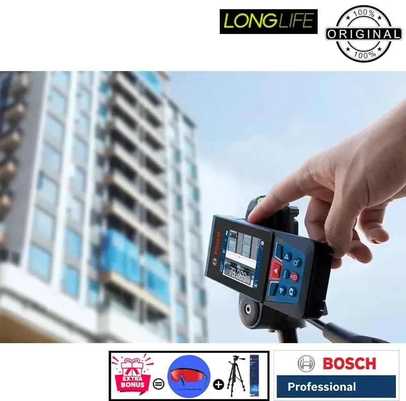 متر لیزری بوش مدل GLM 150-27 C Professional برد 150 متر به همراه سه پایه — تصویر ۶