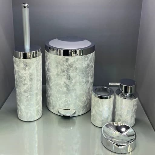 ست سرویس پنج پارچه چرم نقره ای ابروباد برند بتیس کامنا مدل 13144889