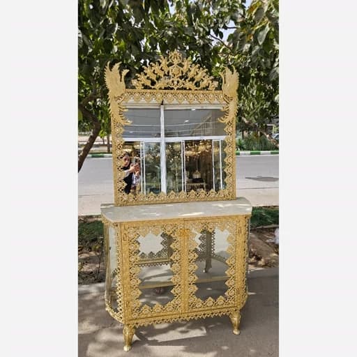 آینه بوفه طرح برنزی کامنا مدل 13153139