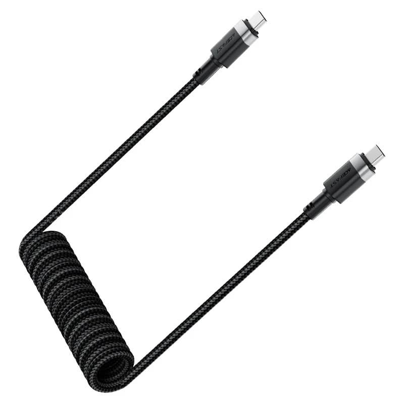 کابل Type-C به Type-C فنری ایس فست ACEFAST C14-03 طول 1.2 متر توان 60 وات — تصویر ۵