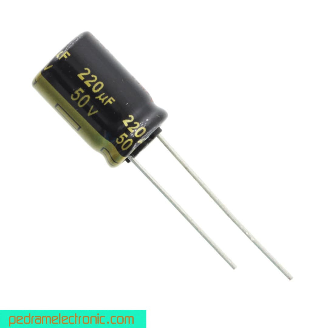 CAP 220MF 50V 220MF50V 50-220HGN 8*12 خازن — تصویر ۲