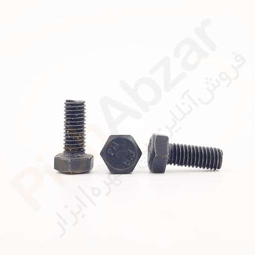 پیچ شش گوش تمام رزوه فولادی 8.8 مشکی 25*10