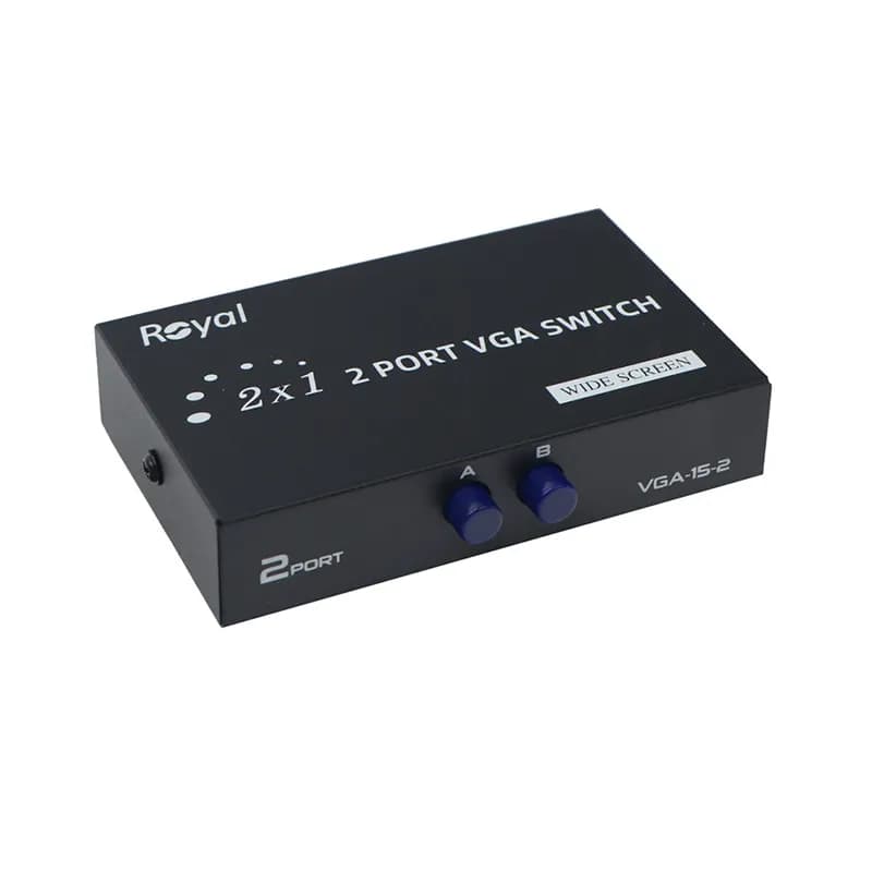 سوییچ دو پورت VGA رویال مدل VGA-15-2 – حراج استثنایی به قیمت خرید
