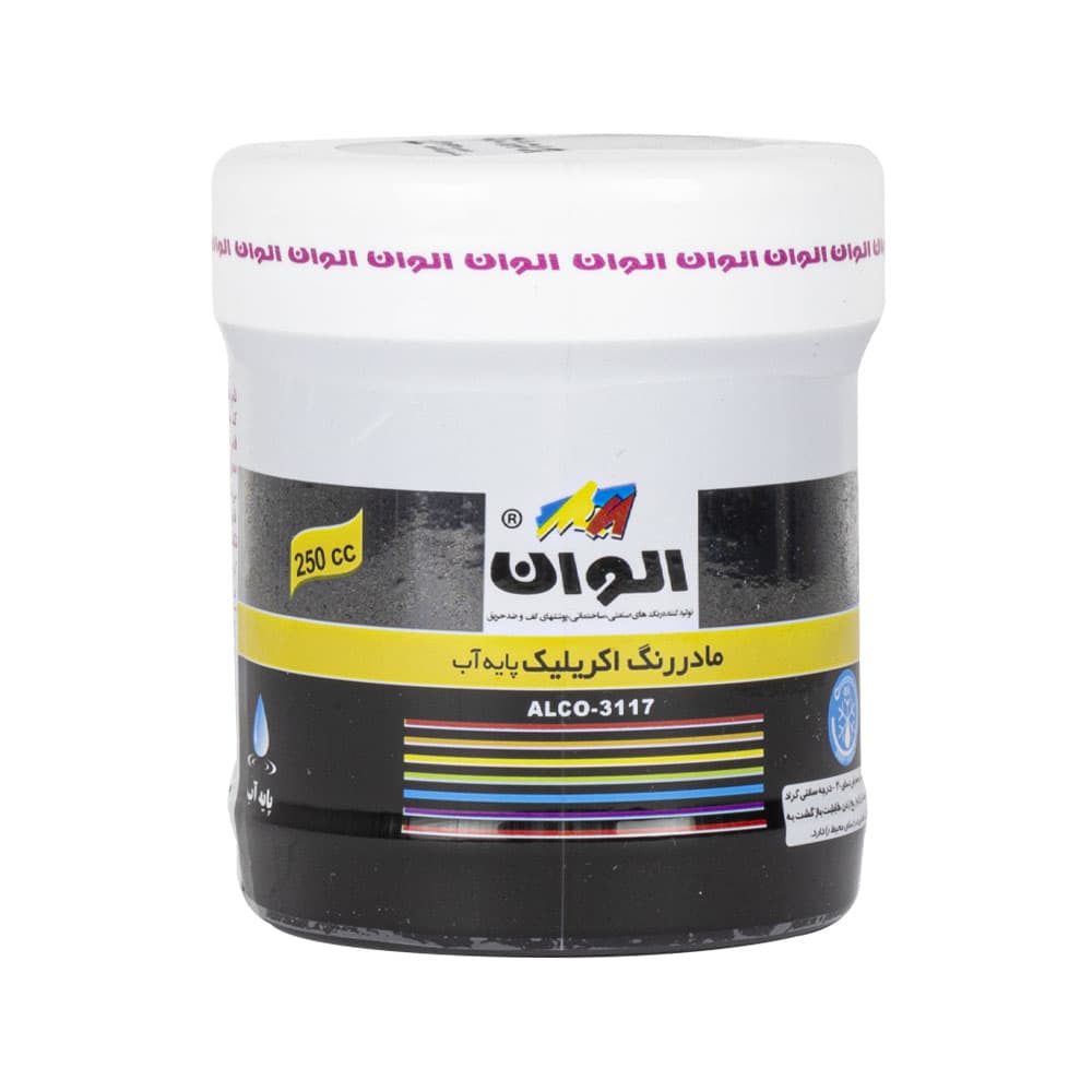 مادر رنگ اکریلیک الوان مشکی کد 599