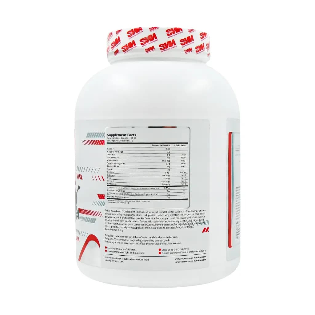 پودر گینر اس ان ان 2640 گرم با طعم شکلات (SNN Gainer Powder 2640 g) — تصویر ۲