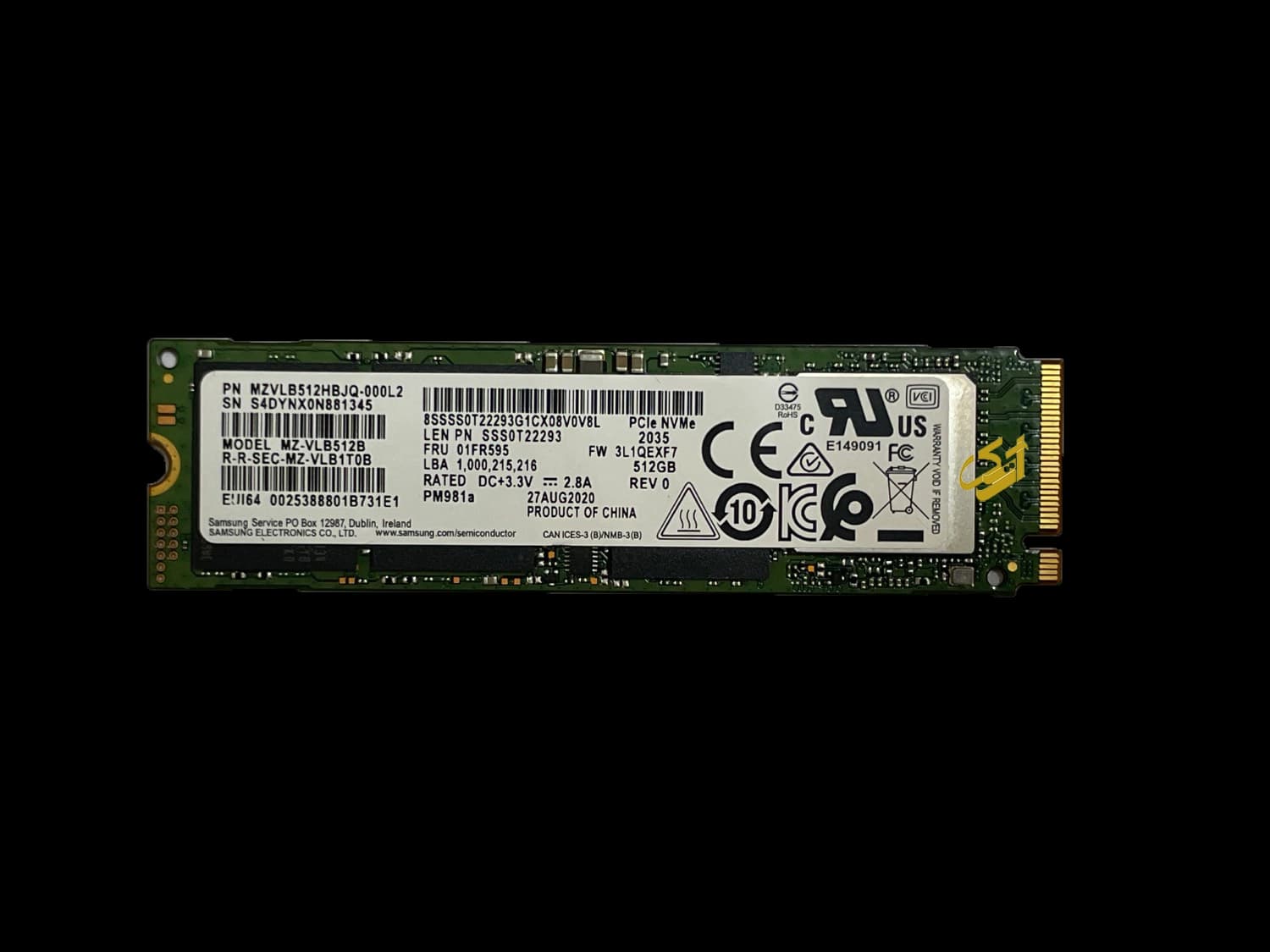هارد لپ تاپ SSD 512GB SAMSUNG — تصویر ۳