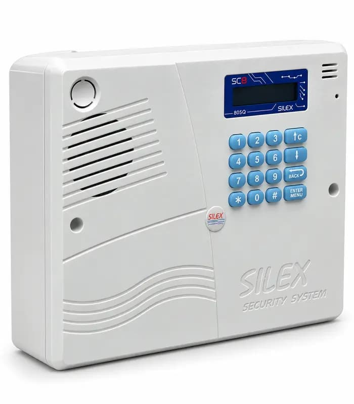 دستگاه (پنل مرکزی) سیمکارتی و تلفن شهری دزدگیر اماکن سایلکس SILEX مدل SG8-805Q — تصویر ۲