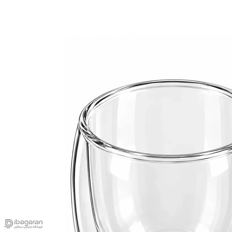 ماگ شیشه ای دوجداره ساده 150 میلی لیتر — تصویر ۳