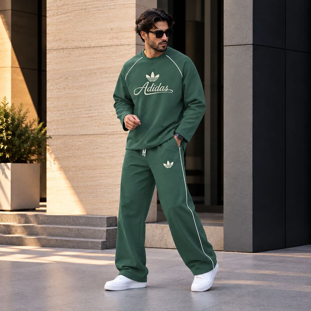 ست مردانه بلوز و شلوار آستین بلند طرح آدیداس Adidas | دارای رنگبندی — تصویر ۵