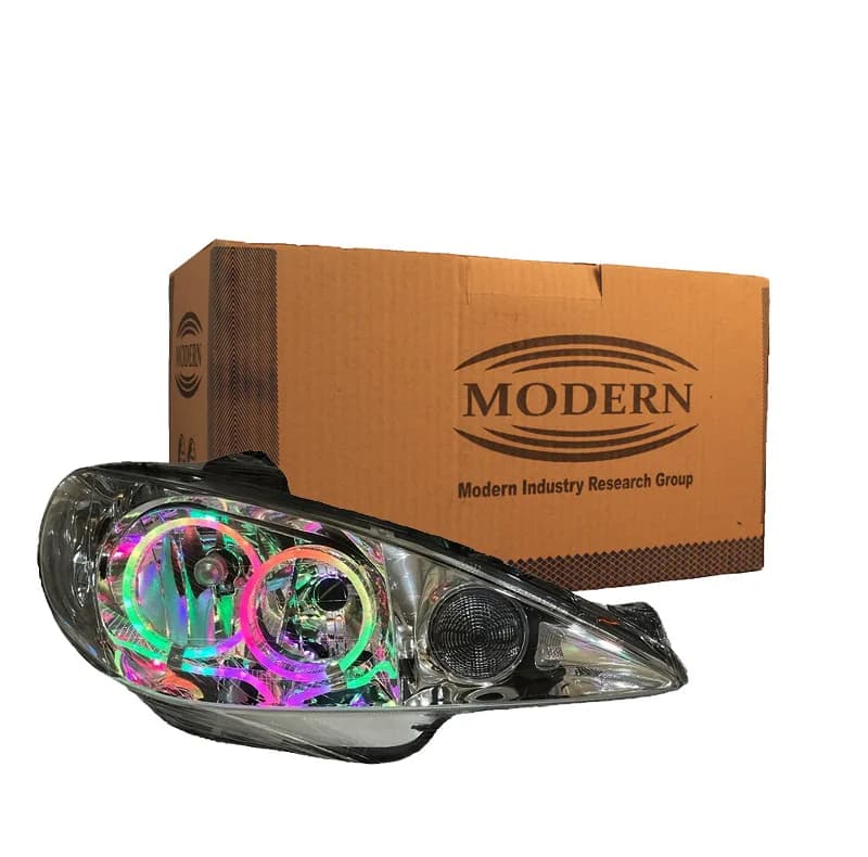 چراغ جلو خودرو گروه پژوهش صنعت مدرن مدل 3D فولکالر مناسب برای پژو 206 بسته دو عددی — تصویر ۳