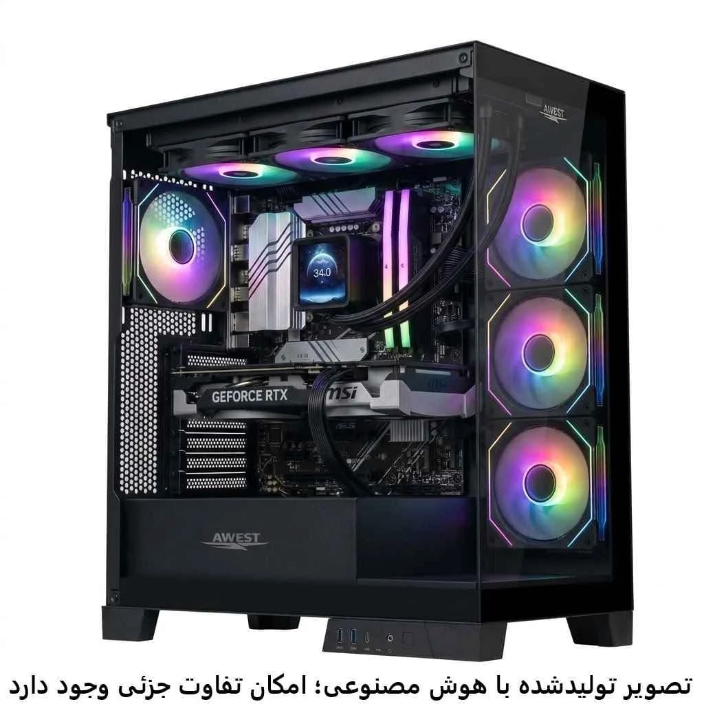 کیس اسمبل شده گیمینگ میان رده 14600K-B760-DDR5 32GB-SSD 1TB-RTX 5060 TI 16GB کد 1-G051