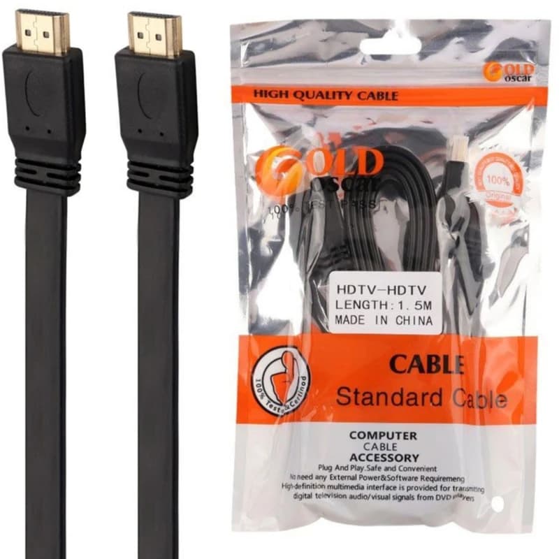 کابل HDMI گلد اسکار مدل Flat طول 1.5متر — تصویر ۲