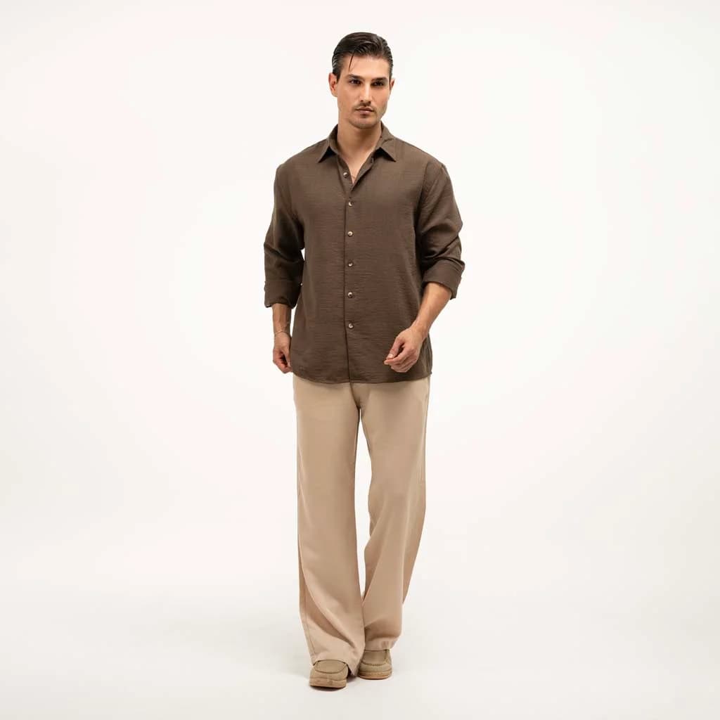 پیراهن مردانه آستین بلند لینن REGULAR پریمو 200742 — تصویر ۵