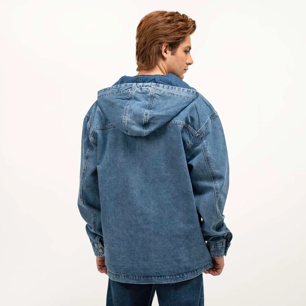 هودی جین مردانه کلاهدار LOOSE پریمو 700074-3785 — تصویر ۵