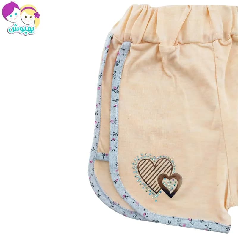 شورتک دخترانه نوار ریز گلدار Canix Kids — تصویر ۲
