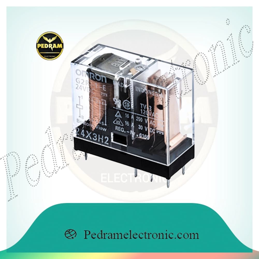 رله امرن Omron G2R-24VDC 2C — رله ۲ کنتاکت ۵ آمپر ۸ پایه برای کنترل بارهای الکتریکی
