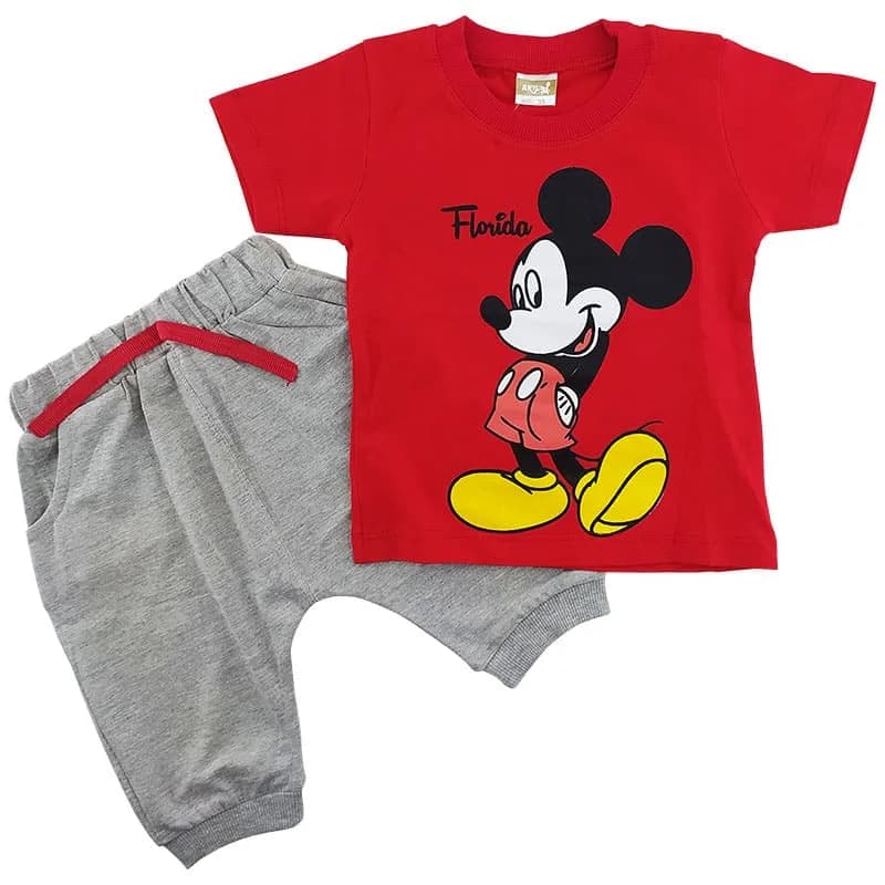 ست تیشرت شلوارک پسرانه طرح ميكی موس بی بی گپ Baby gap