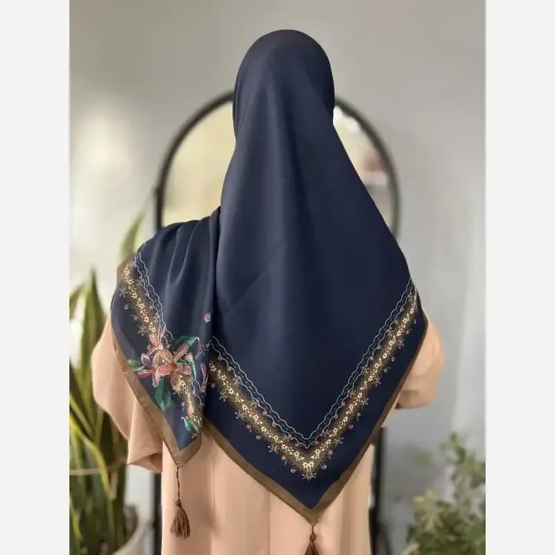 روسری طرحدار سوپر نخ زنانه — تصویر ۲