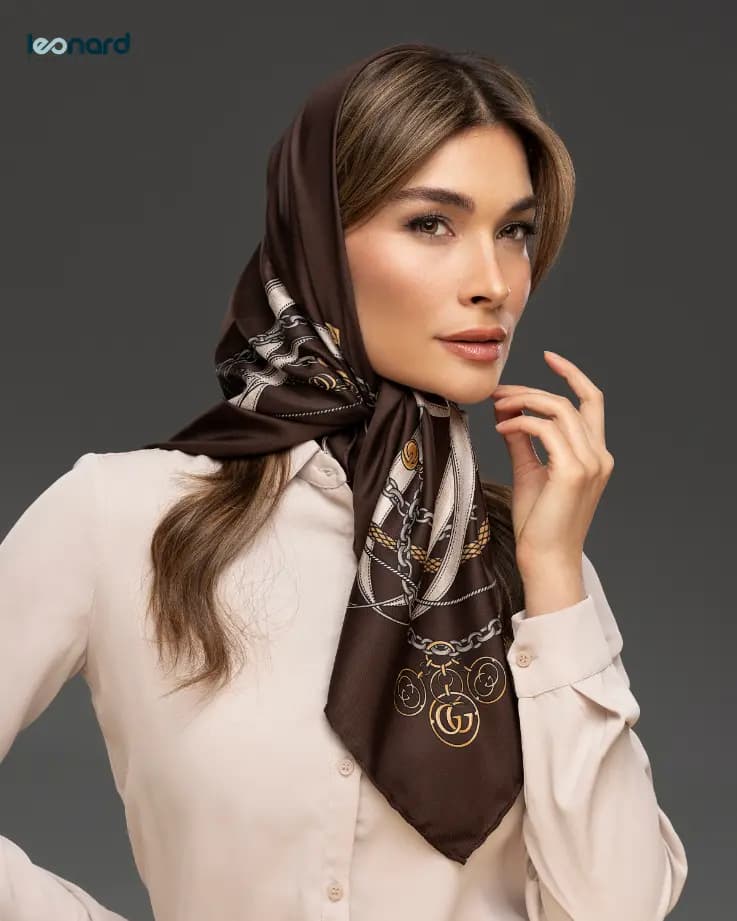 روسری ابریشم توییل 90 | کد 2467