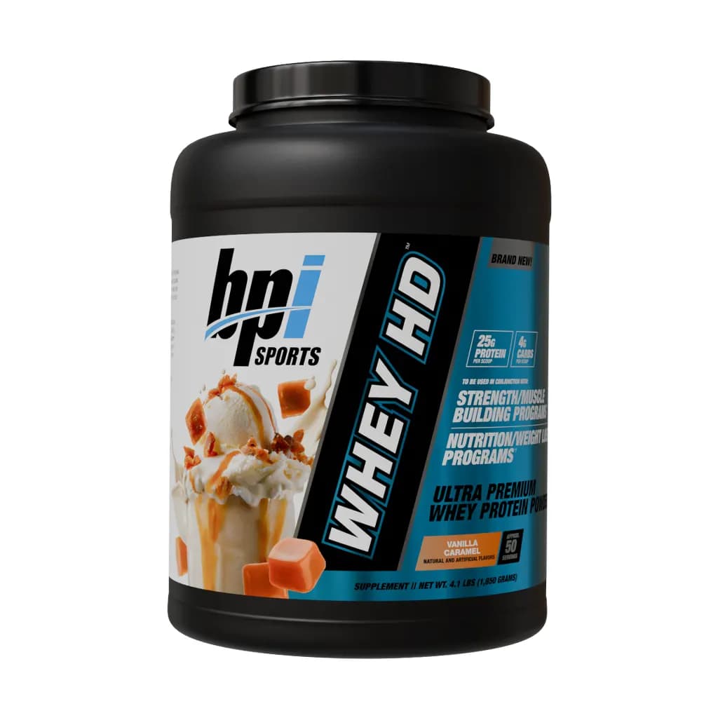 پودر پروتئین وی اچ دی بی پی ای اسپورت 1900 گرم با طعم وانیل و کارامل (BPI Whey HD)