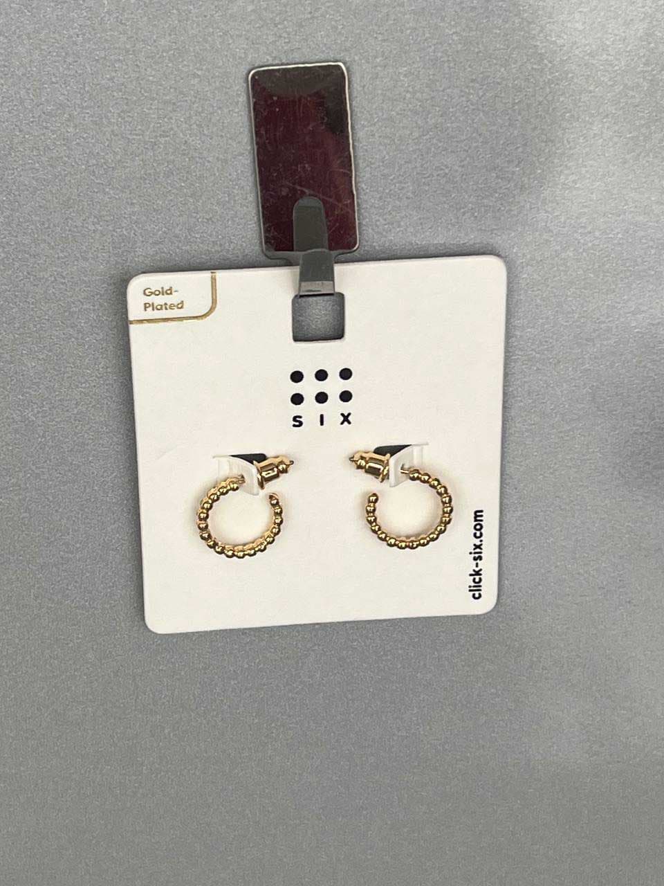 گوشواره دانه ای آب طلا