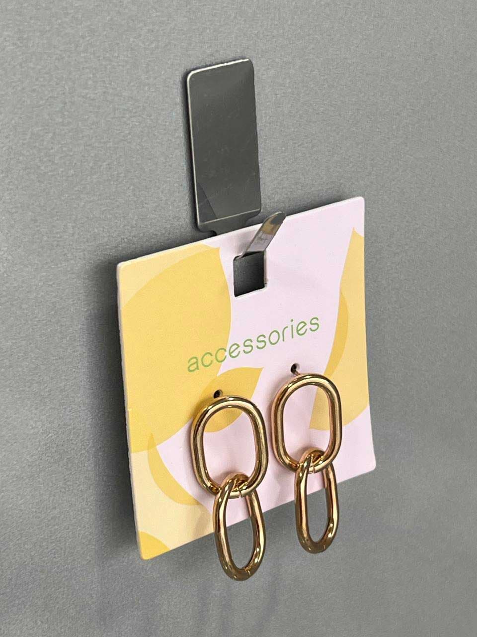 گوشواره مینیمال طلایی حلقه ای مدل Accessories — تصویر ۲