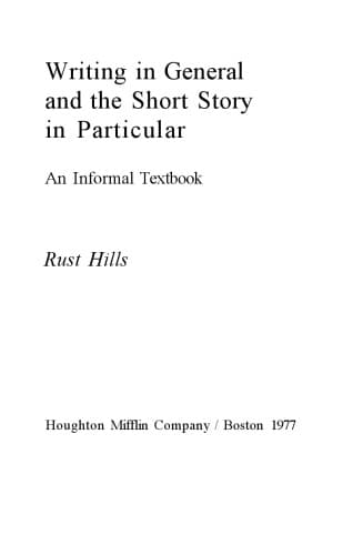 کتاب Writing in general and the short story in particular: An informal textbook نسخه کامل