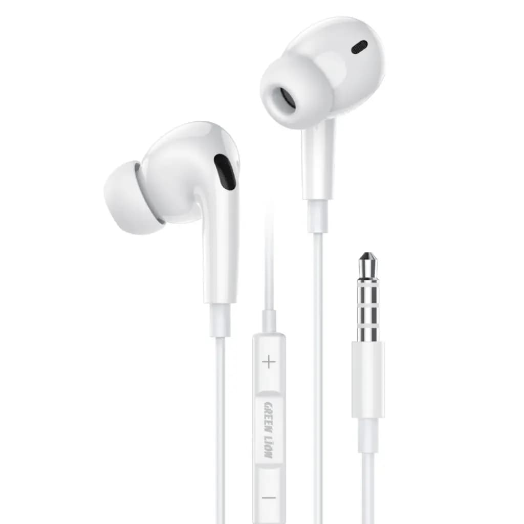 هندزفری سیمی گرین لاین مدل GL-Stereo Pro دارای میکروفون و کنترل صدا