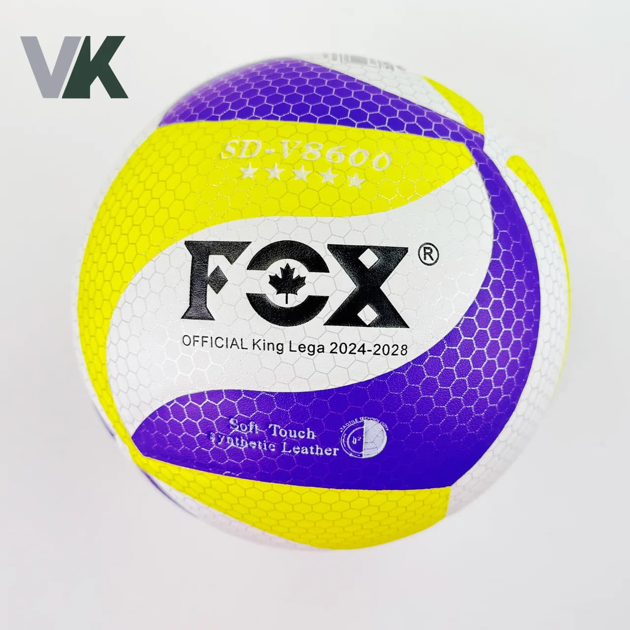 توپ والیبال برند FOX کد8600 شناسه 10100289 رنگ بنفش-زرد