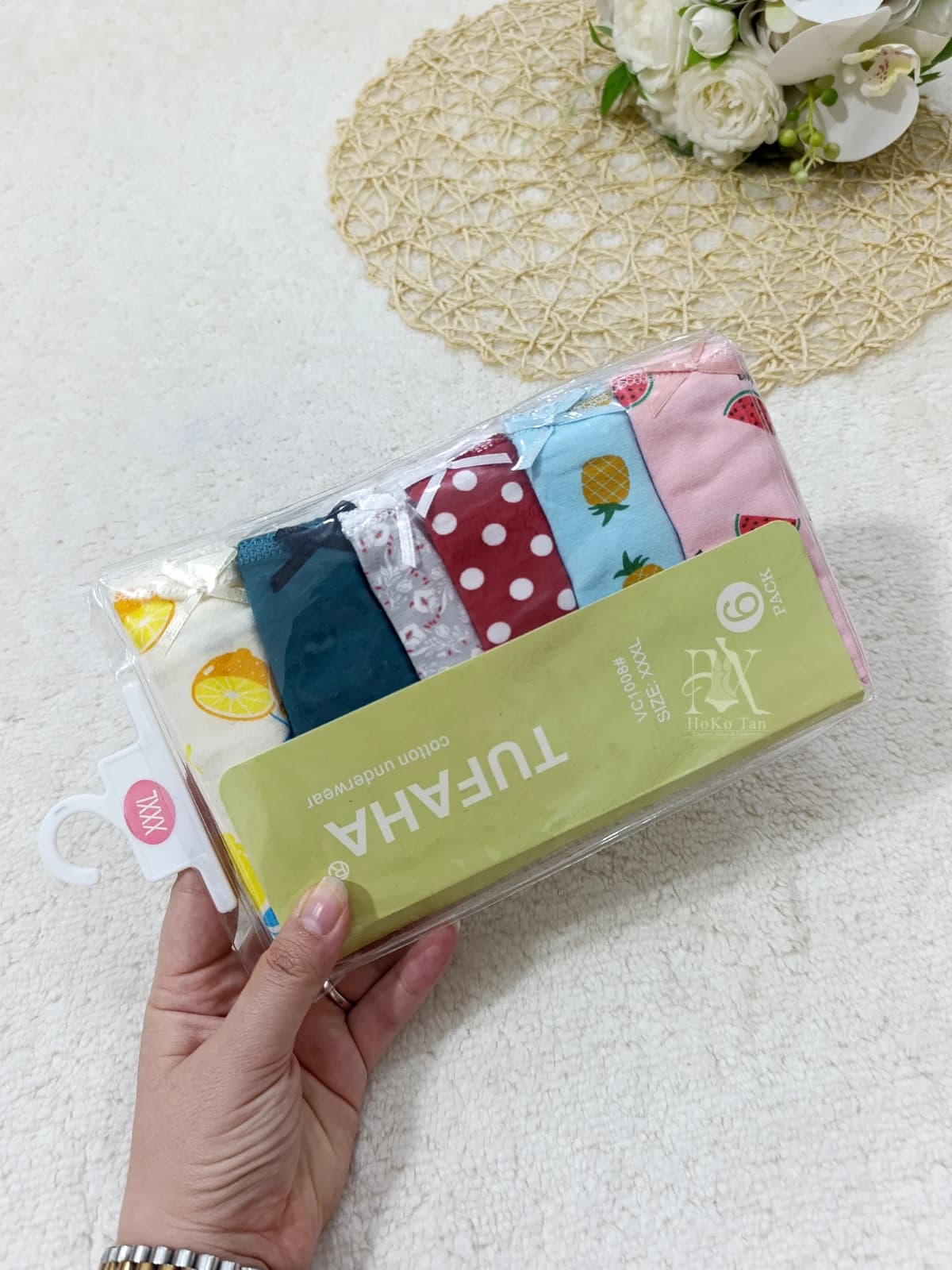 پک شورت زنانه سایز بزرگ 3XL نخی کد 115