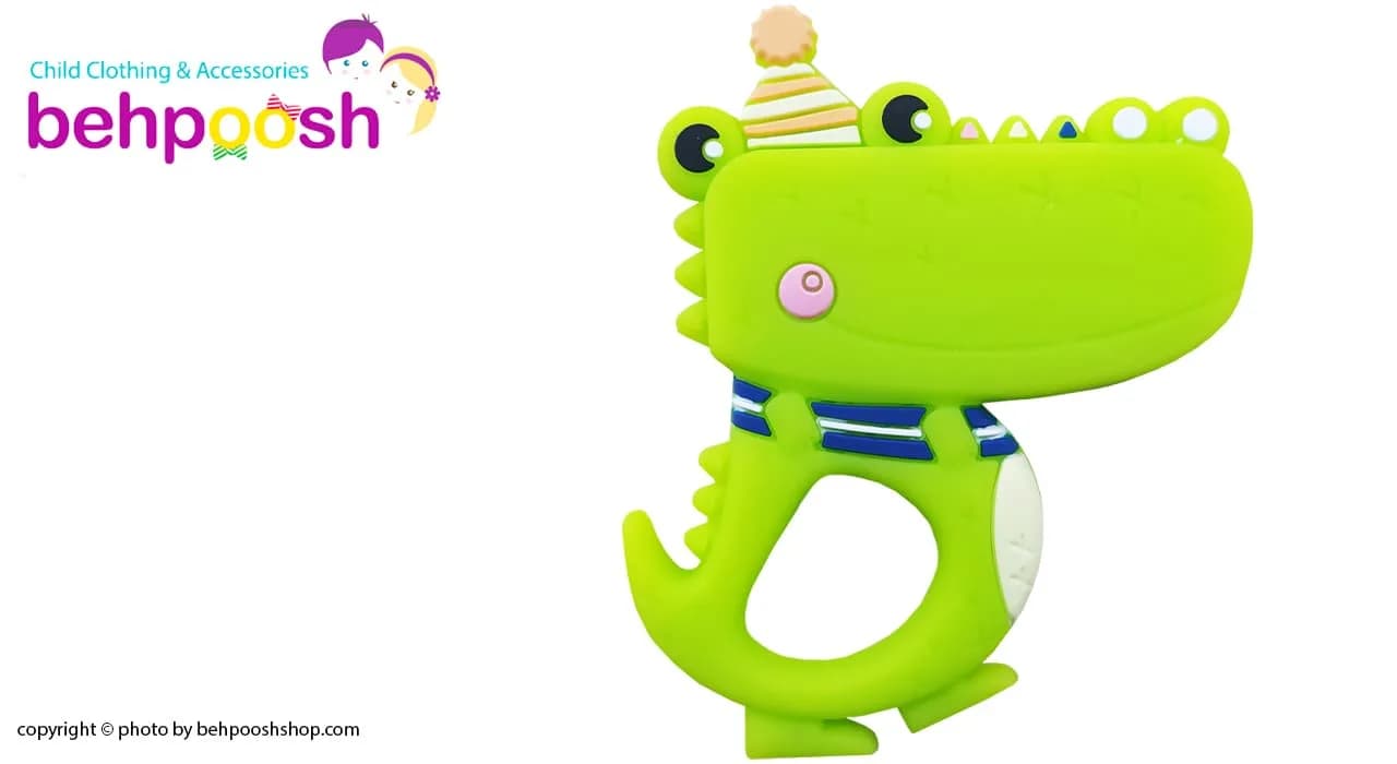 دندان گیر دستگیره دار مدل تمساح کلاه دار baby toys — تصویر ۲