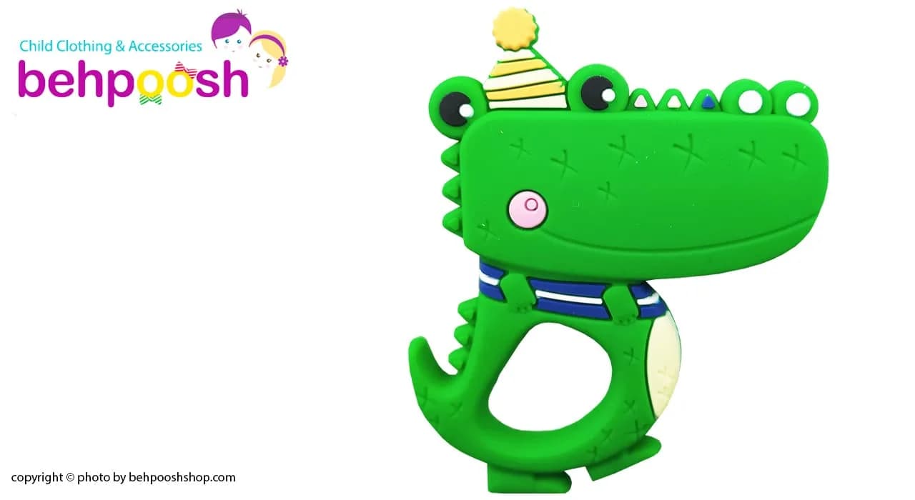 دندان گیر دستگیره دار مدل تمساح کلاه دار baby toys — تصویر ۴