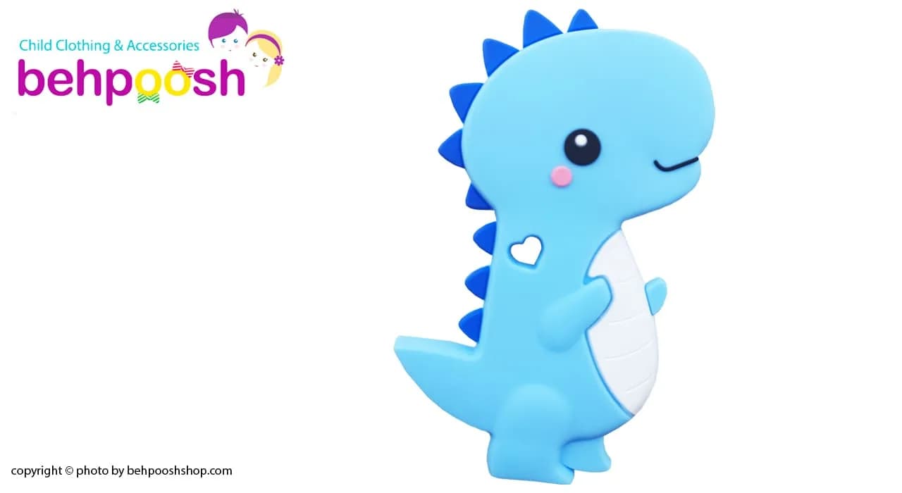دندان گیر دستگیره دار مدل دایناسور قلبی baby toys — تصویر ۵
