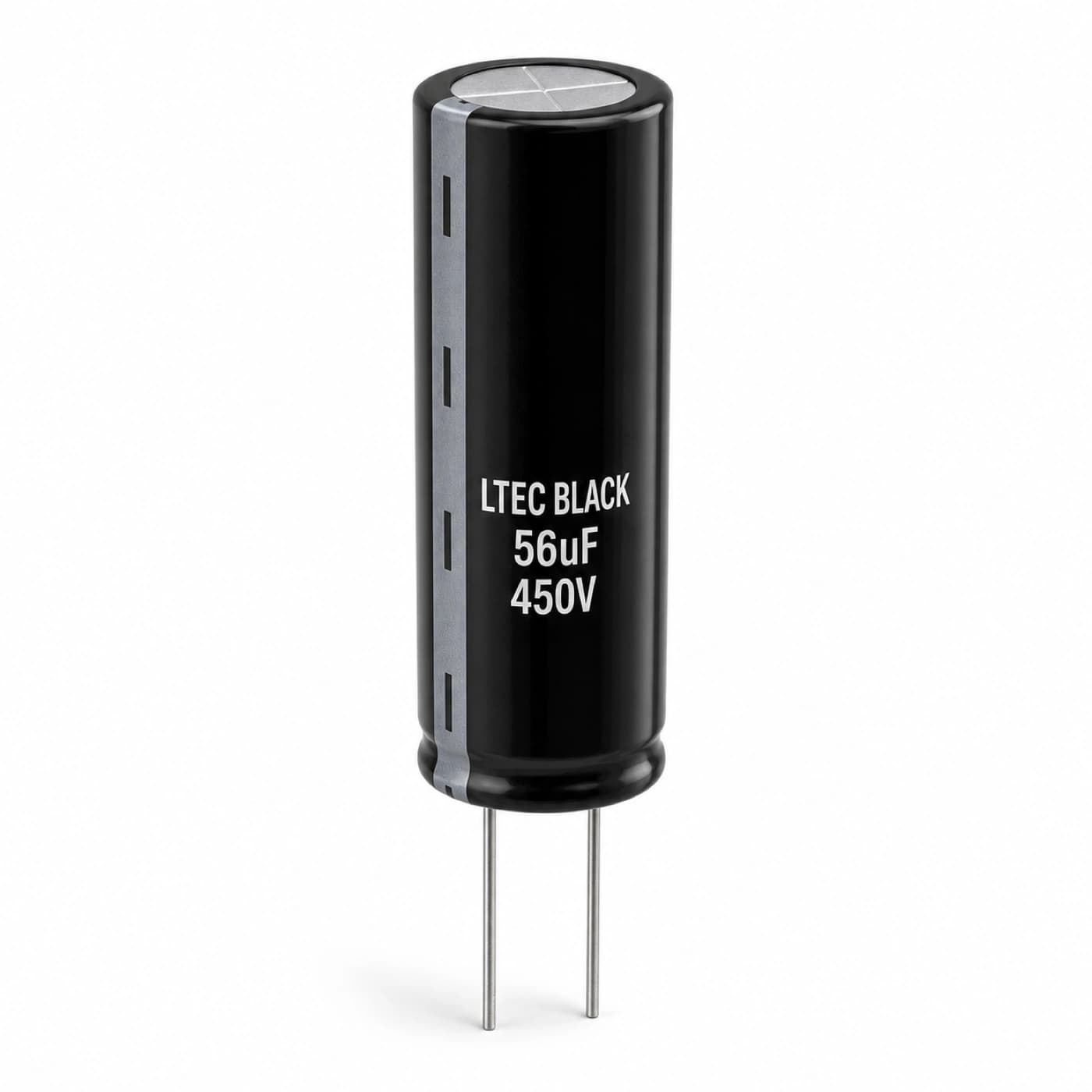 خازن الکترولیتی التک بلک مدل LTEC BLACK 56uF 450V 10×45mm