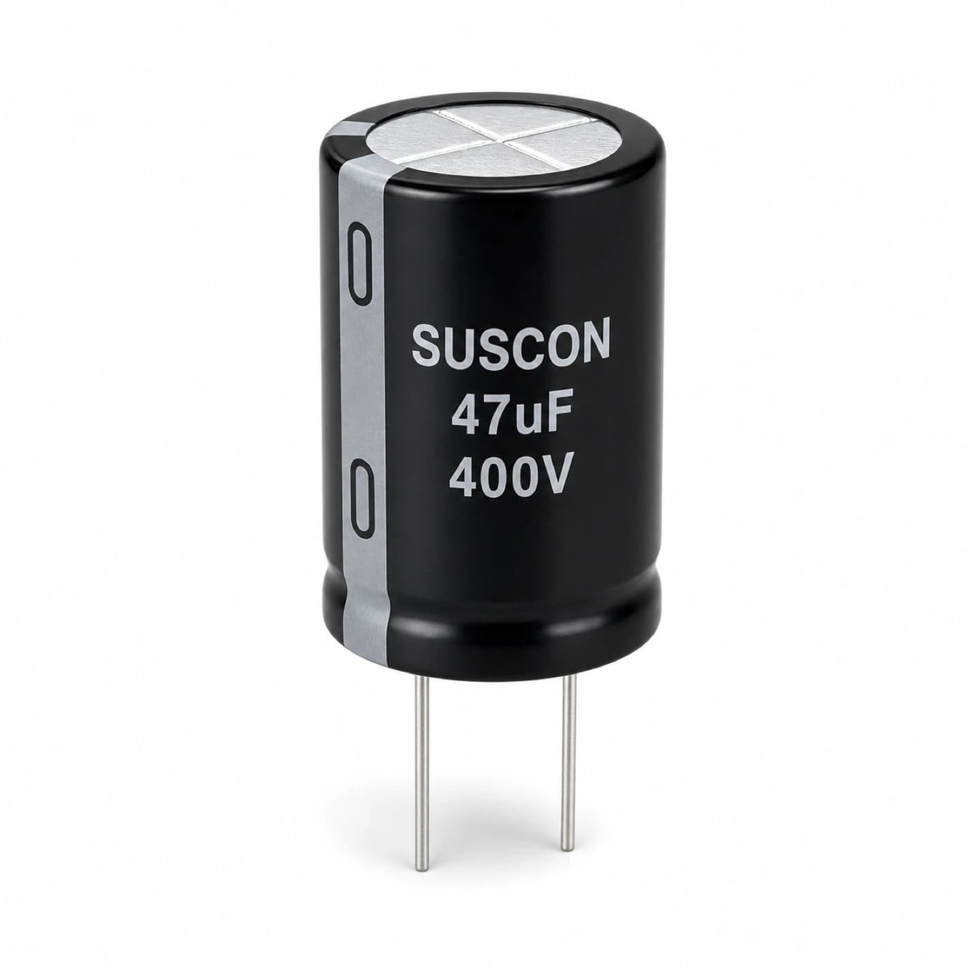 خازن الکترولیتی ساسکان مدل SUSCON 47uF 400V 16×25mm