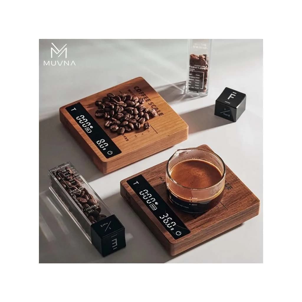 اسکیل قهوه دیجیتال چوب گردو MUVNA — تصویر ۶