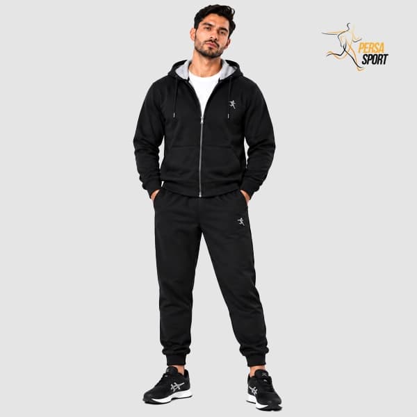 ست ورزشی مردانه پرسا اسپرت مشکی Sweatshirt & Jogger