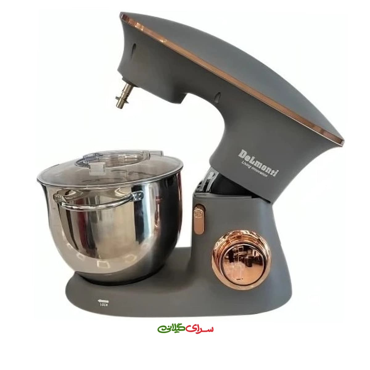 همزن برقی کاسه دار 3 سر 7.5 لیتری استیل مشکی دلمونتی مدل DL150 — تصویر ۳