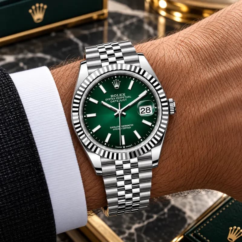 رولکس Datejust 41 سبز نعنایی | رفرنس M126334-0028 — تصویر ۴