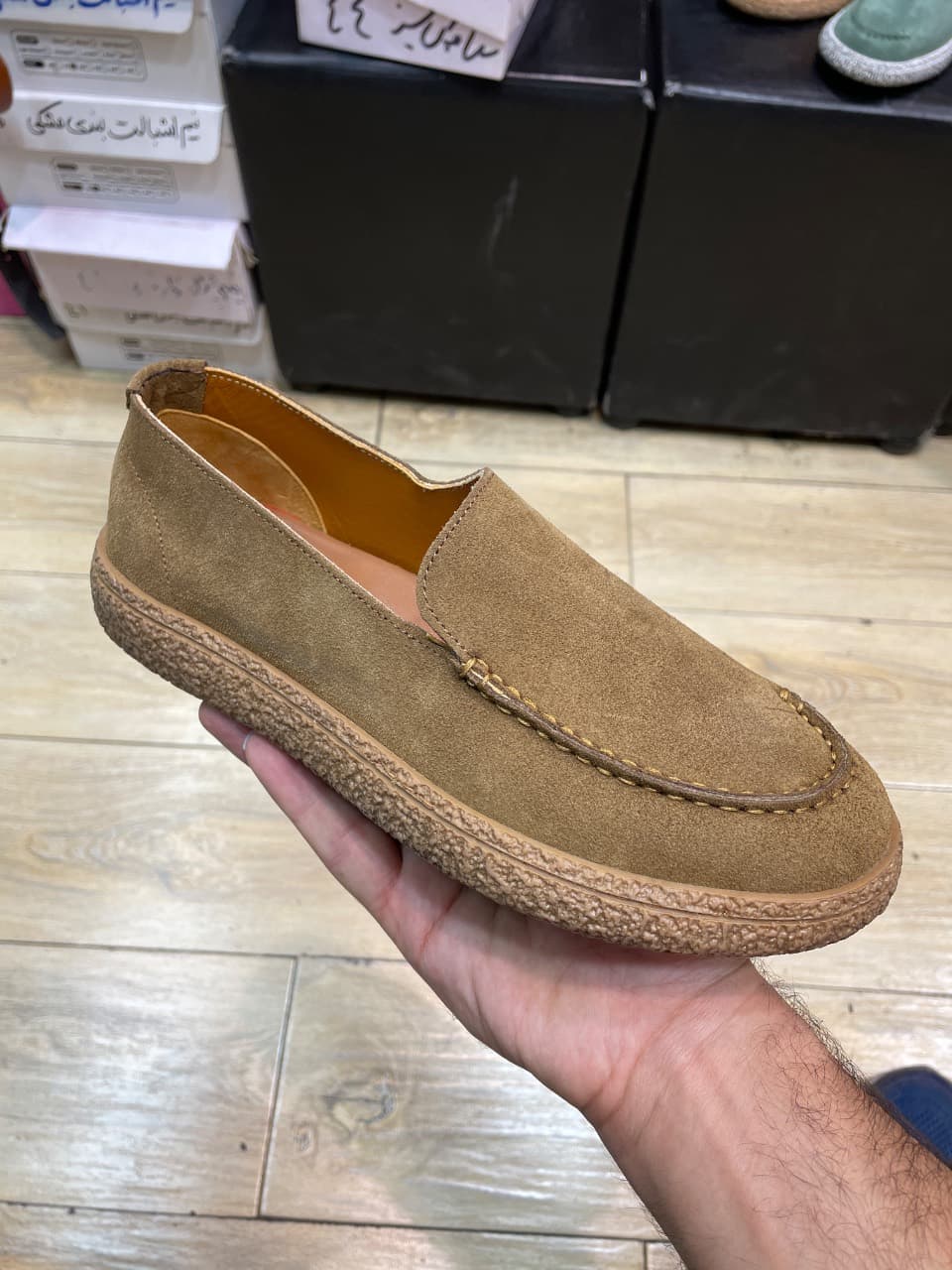 کفش کالج لوفر مردانه تمام چرم رنگ قهوهای دارچینی تیمبرلند Timberland کد۰۲ — تصویر ۳