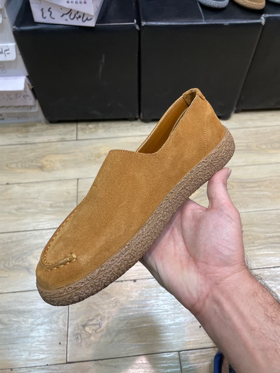 کفش کالج لوفر مردانه تمام چرم رنگ عسلی تیمبرلند Timberland — تصویر ۲
