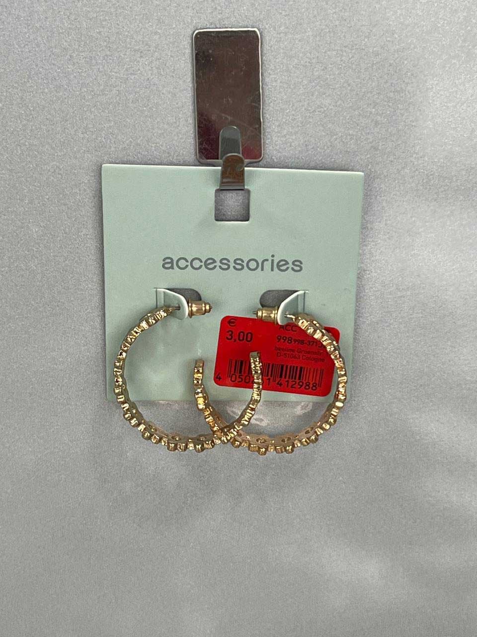 ✨ گوشواره طلایی حلقه ای شیک برند Accessories ✨