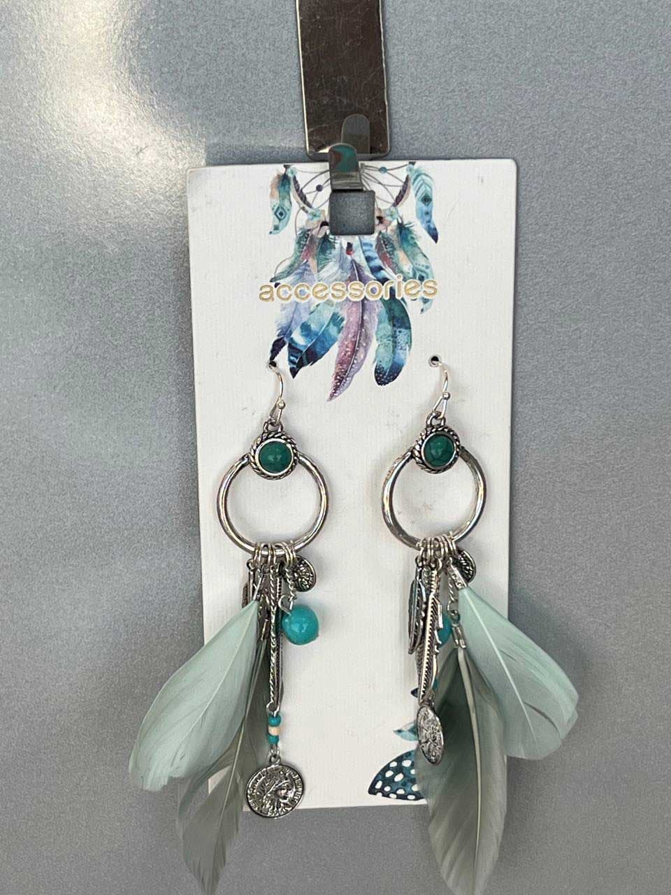 گوشواره پرهای فیروزهای طرح مدرن بوهو از برند Accessories
