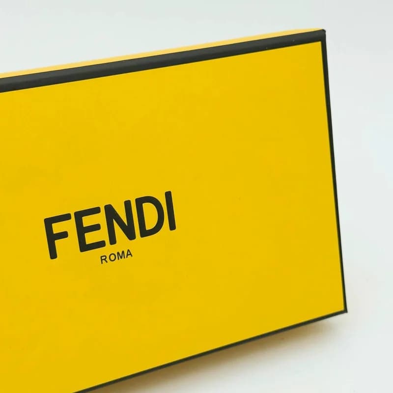 پک و کیف عینک چرمی فندی Fendi روما کیسهای گیرهدار با هاردباکس زرد — تصویر ۴