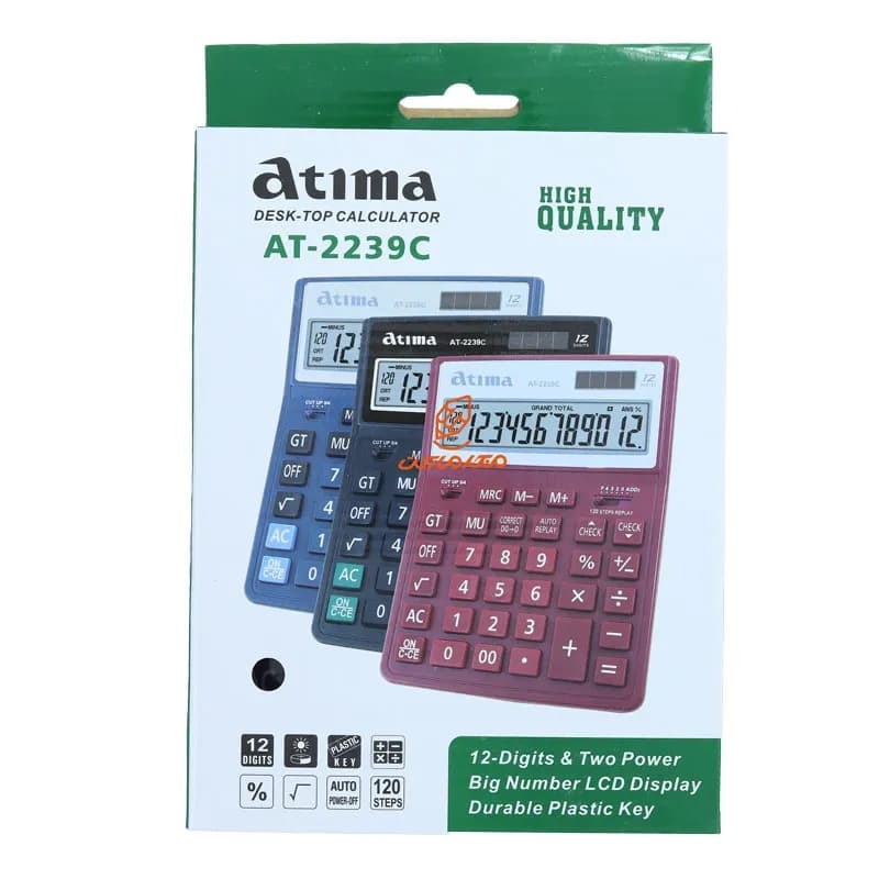 ماشین حساب رومیزی 12 رقمی مدل AT-2239 آتیما ATIMA — تصویر ۳